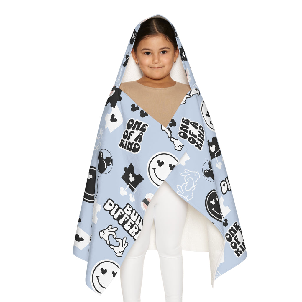 AUWSOME Blue Youth Hooded Towel — Kids Beach & Bath Wrap