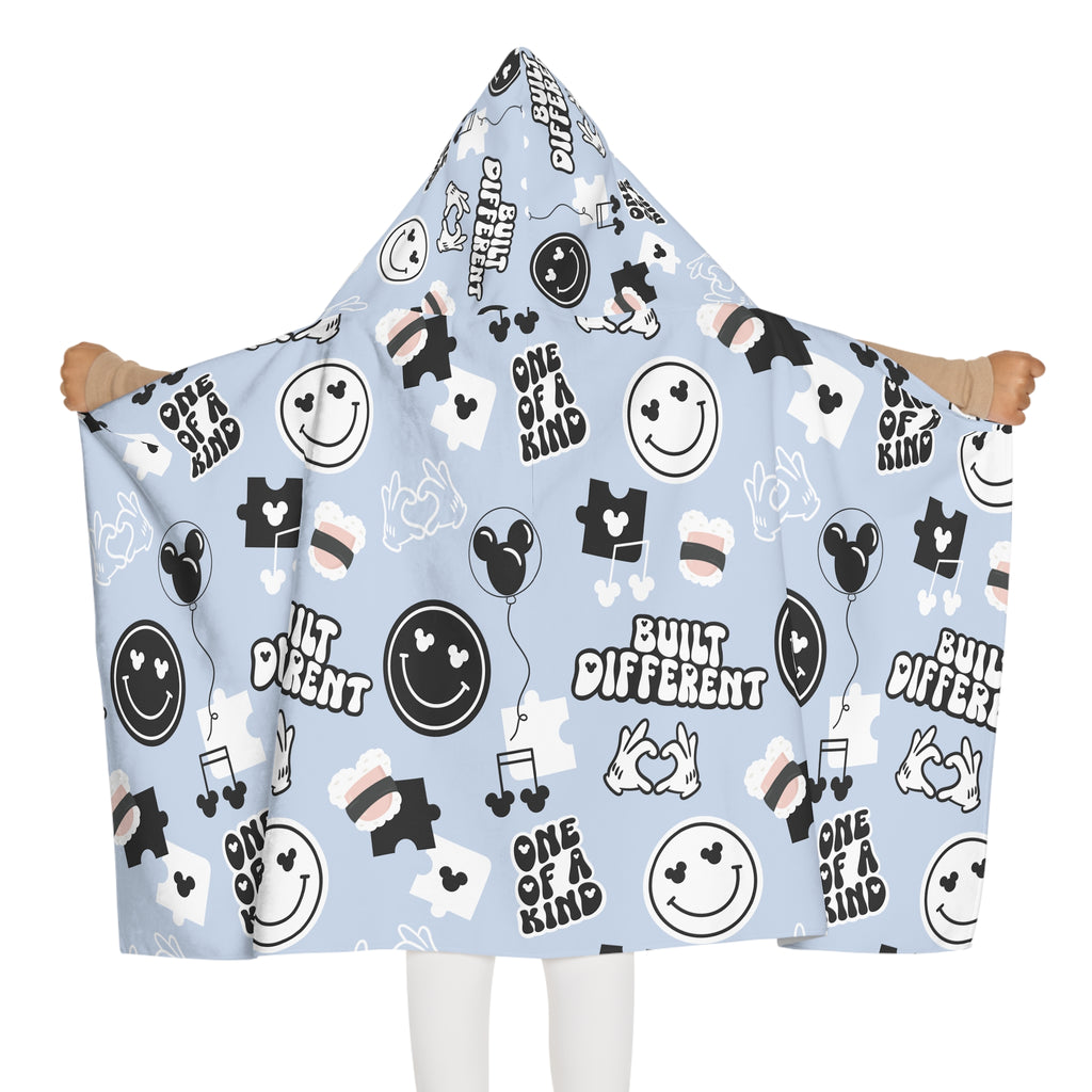 AUWSOME Blue Youth Hooded Towel — Kids Beach & Bath Wrap