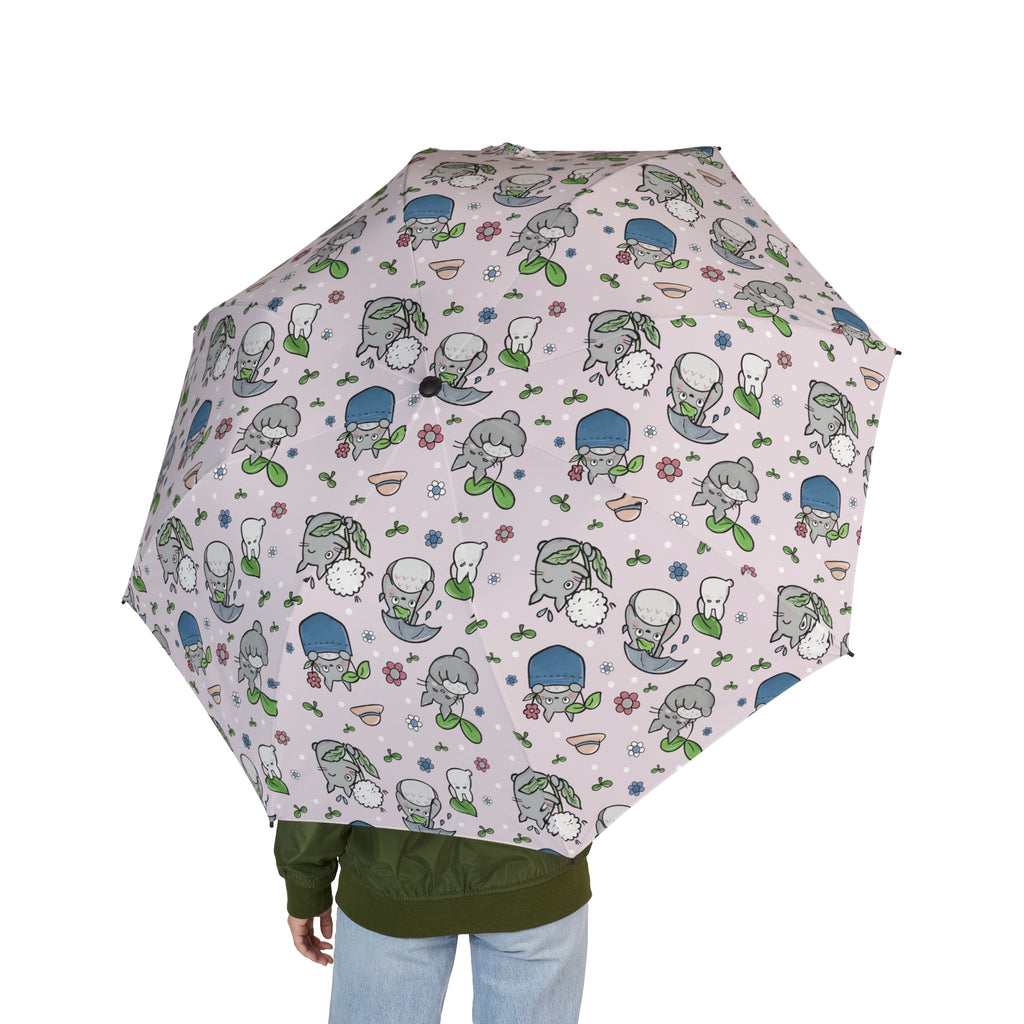 Spring Showers with Totoro — Semi-Automatic Compact Rain Umbrella