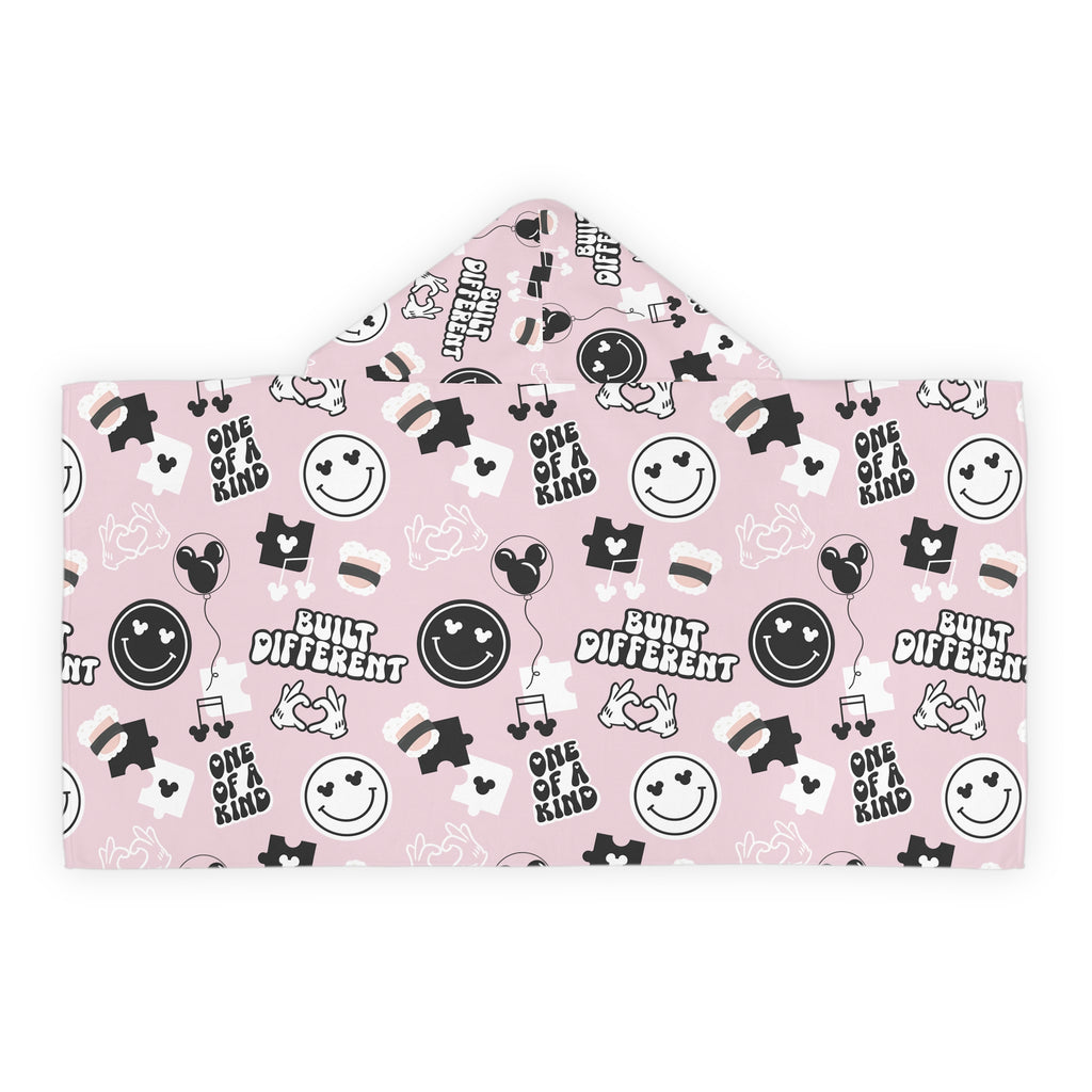AUWSOME Pink Youth Hooded Towel — Kids Beach & Bath Wrap