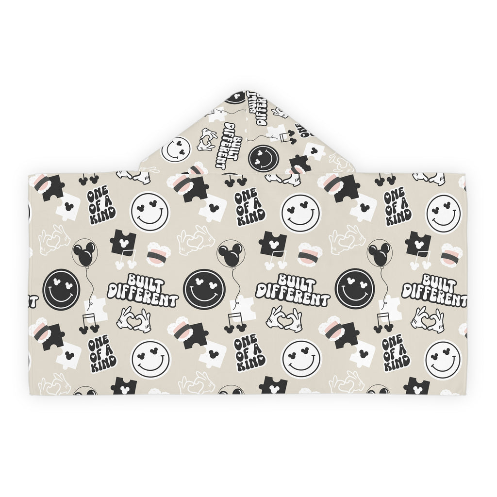 AUWSOME Beige Youth Hooded Towel — Kids Beach & Bath Wrap