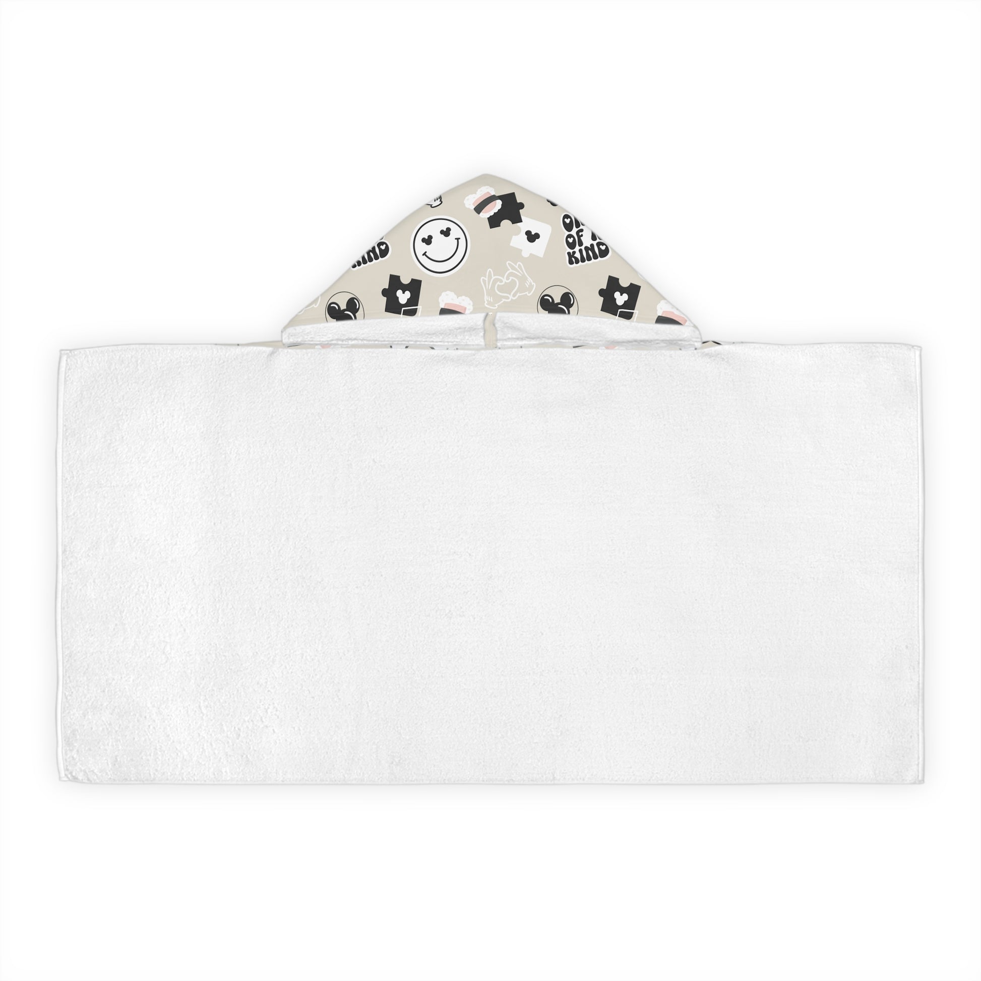 AUWSOME Beige Youth Hooded Towel — Kids Beach & Bath Wrap