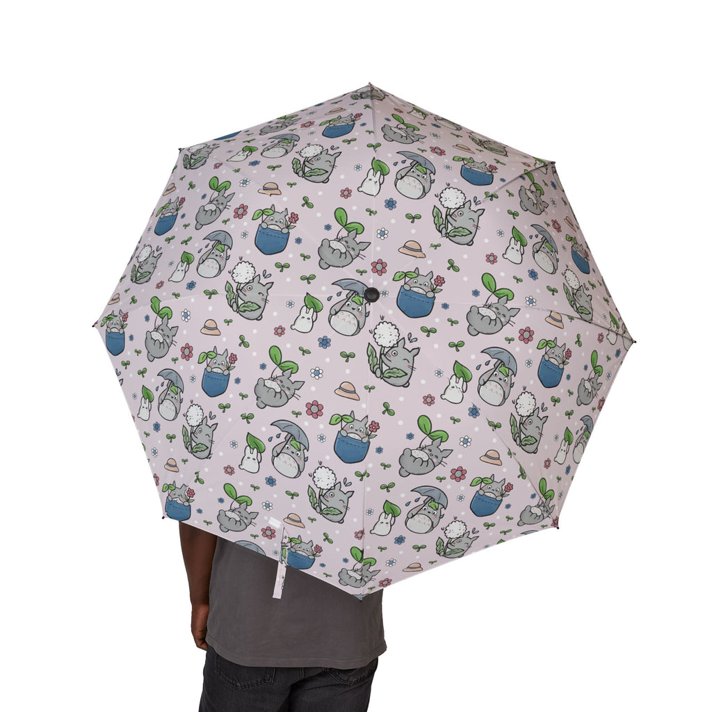 Spring Showers with Totoro — Semi-Automatic Compact Rain Umbrella