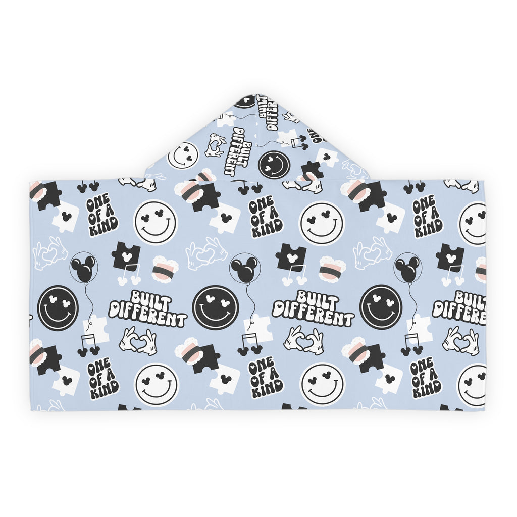 AUWSOME Blue Youth Hooded Towel — Kids Beach & Bath Wrap