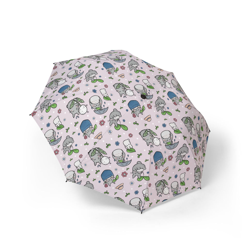Spring Showers with Totoro — Semi-Automatic Compact Rain Umbrella