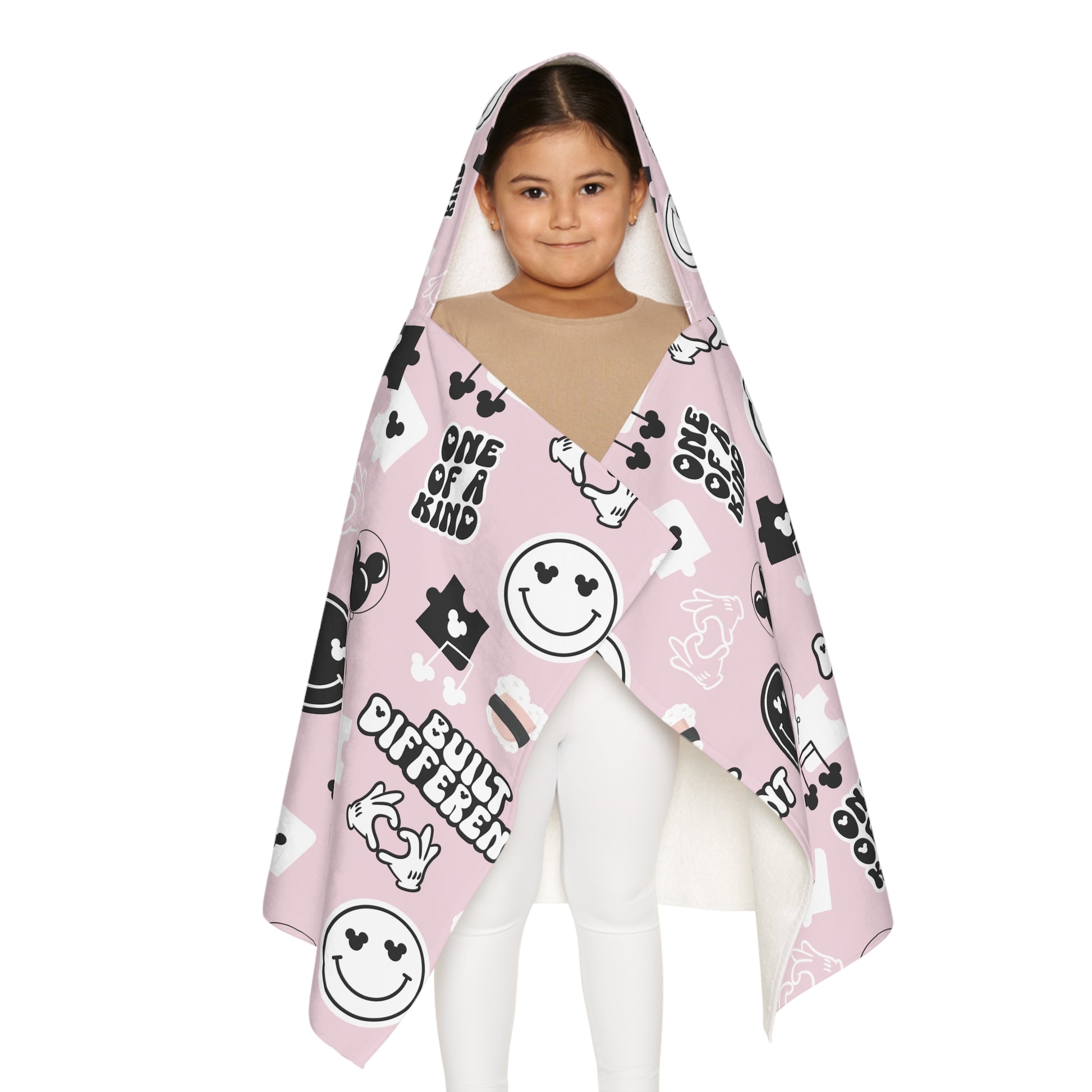 AUWSOME Pink Youth Hooded Towel — Kids Beach & Bath Wrap