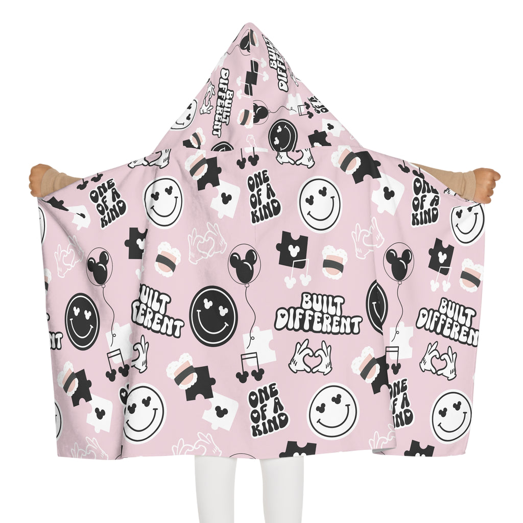AUWSOME Pink Youth Hooded Towel — Kids Beach & Bath Wrap