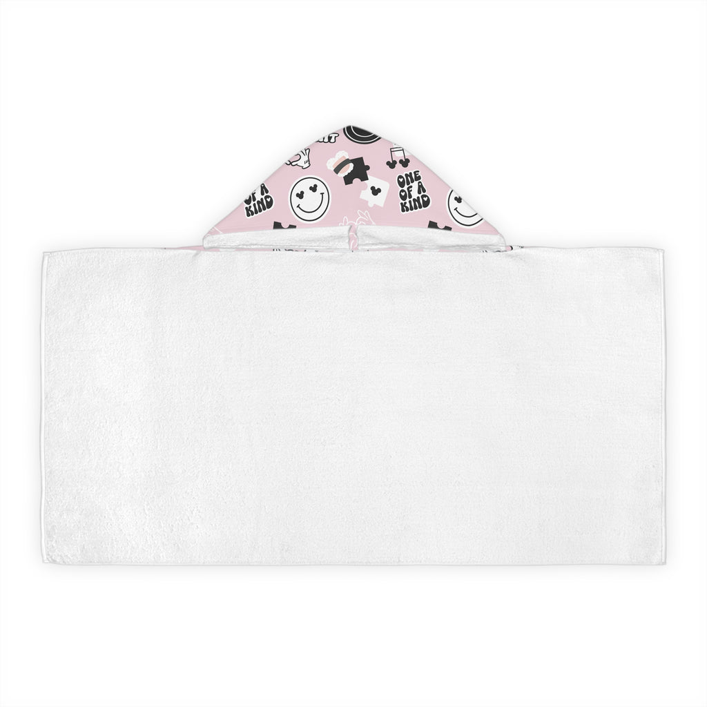 AUWSOME Pink Youth Hooded Towel — Kids Beach & Bath Wrap