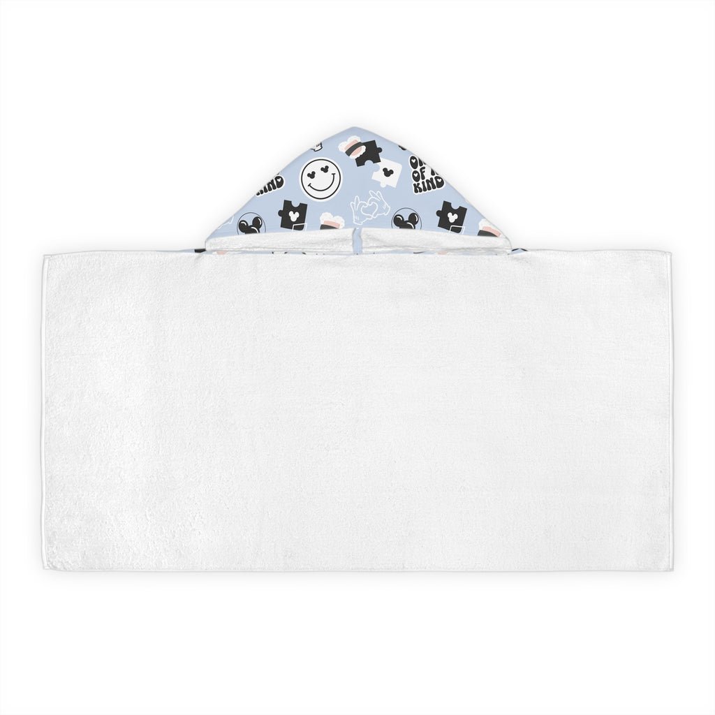 AUWSOME Blue Youth Hooded Towel — Kids Beach & Bath Wrap