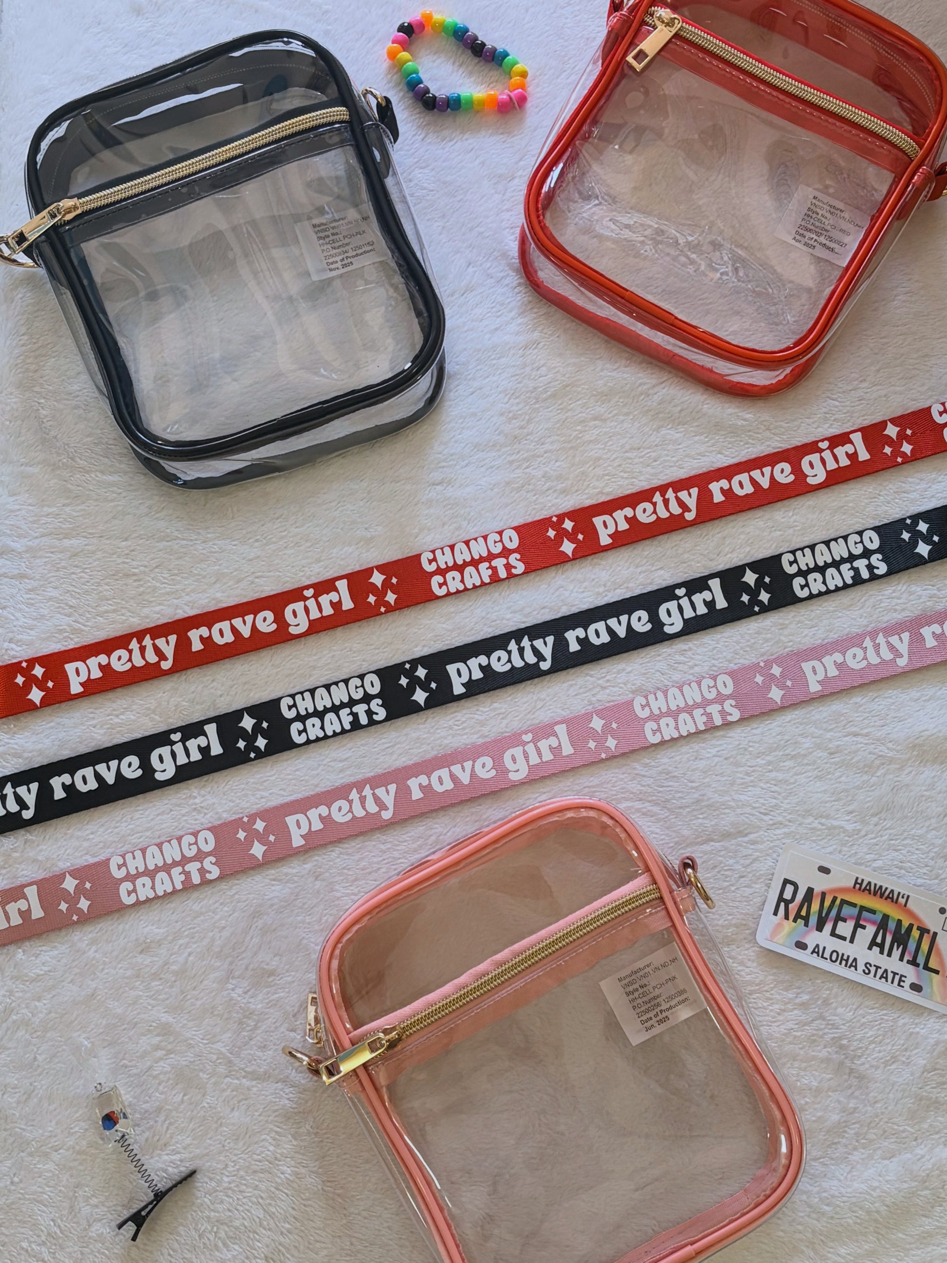 Pretty Rave Girl Stadium Bags