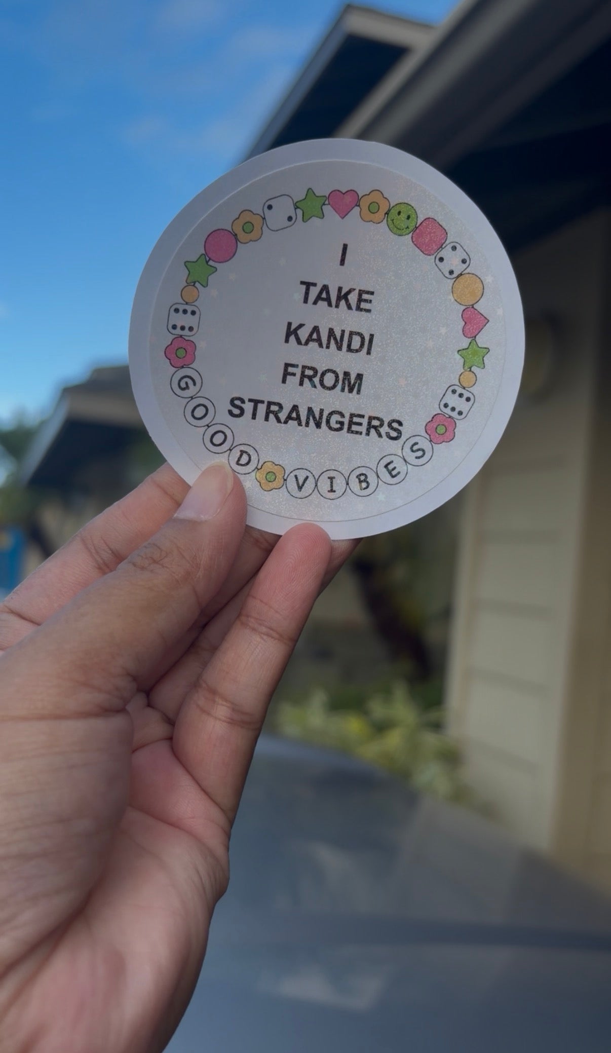 I take Kandi from strangers sticker 📿