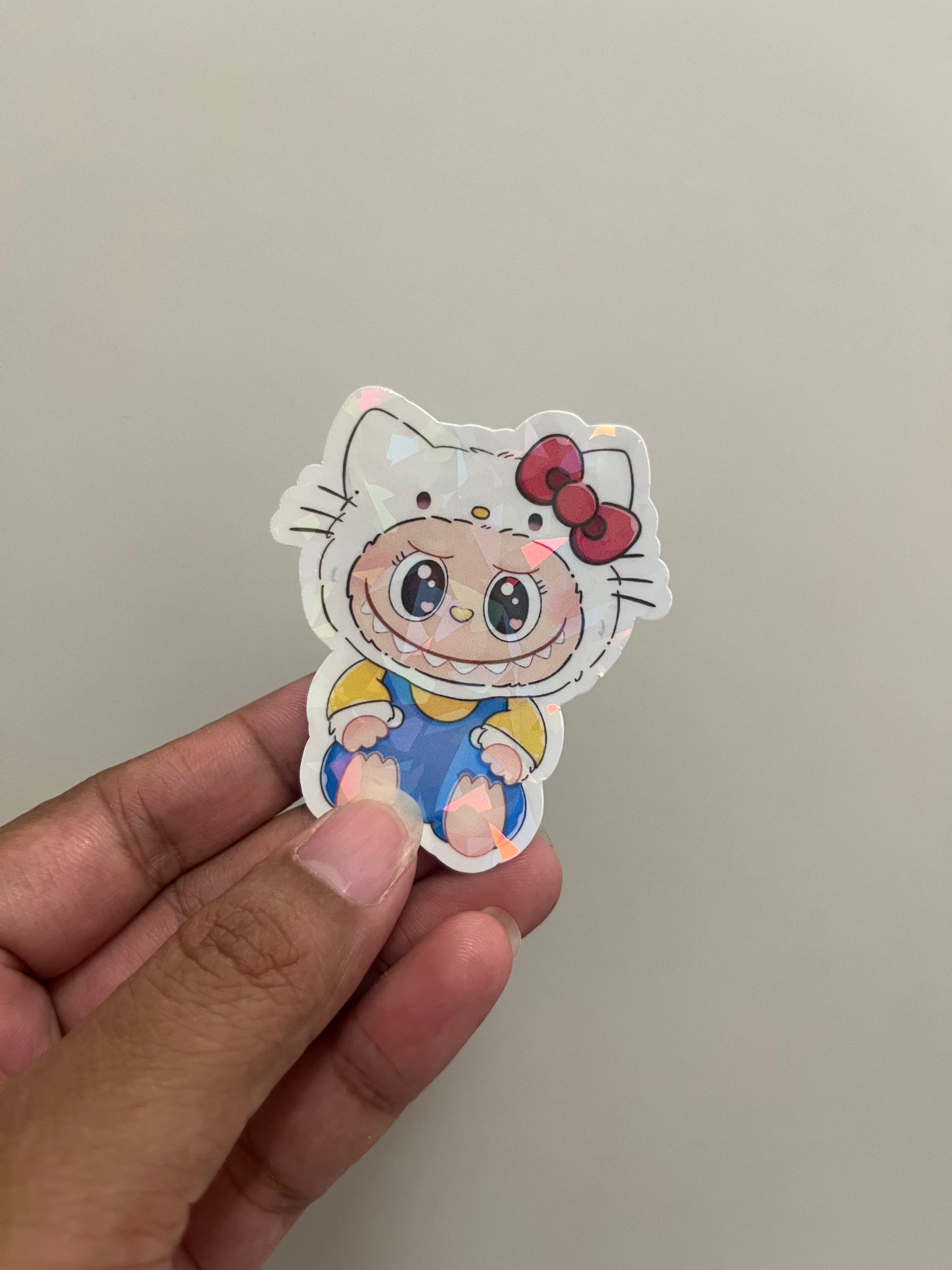 HK Labubu Mini Holographic Sticker