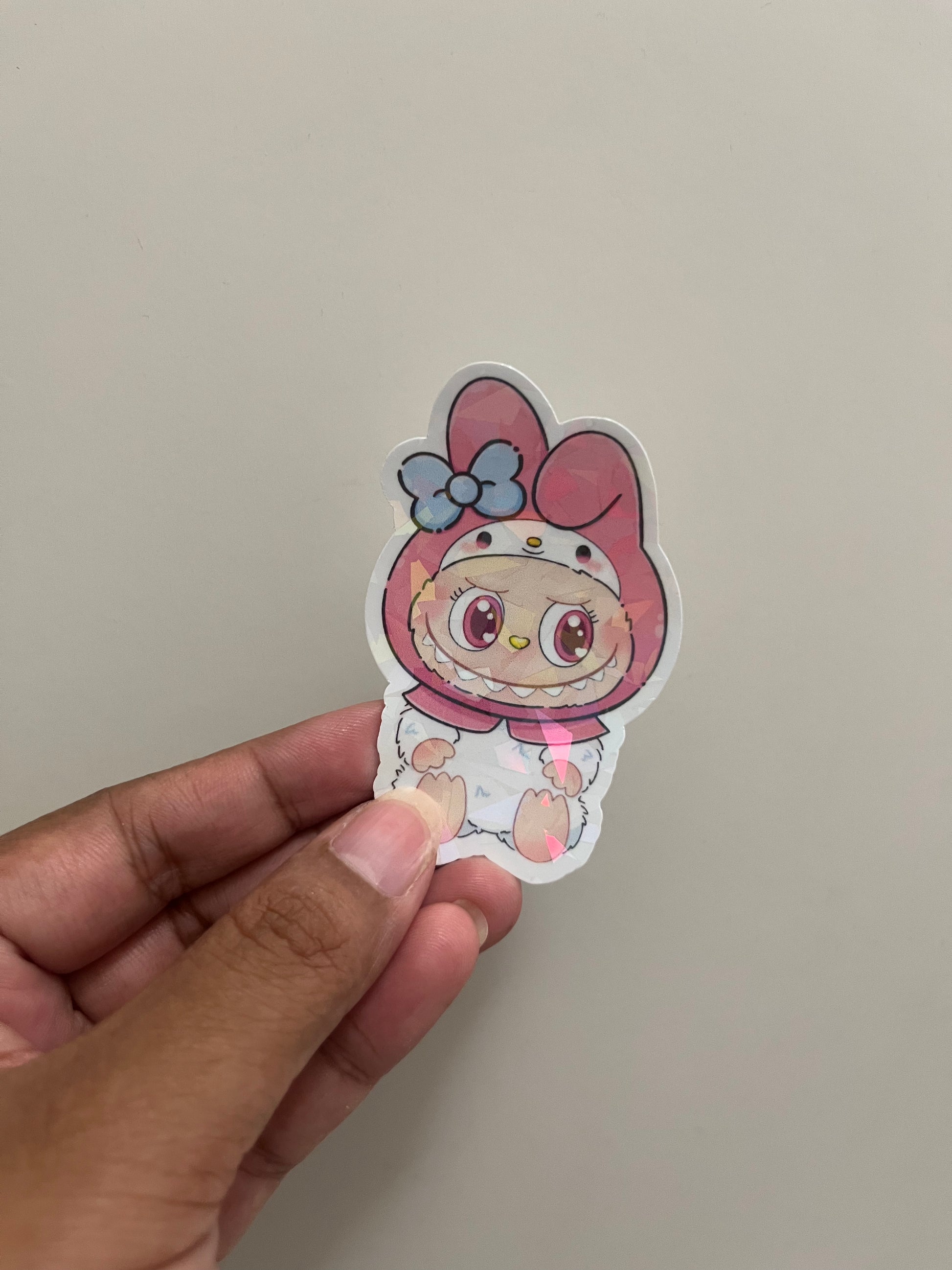 My Melody Labubu Holographic Mini Sticker
