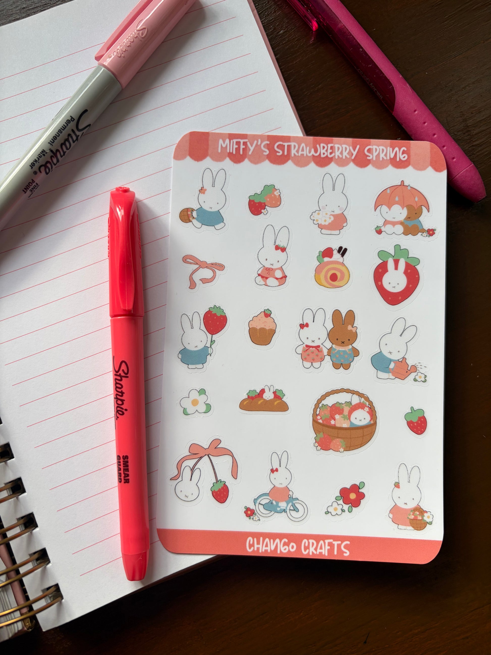 Miffy’s Strawberry Spring Sticker Sheet